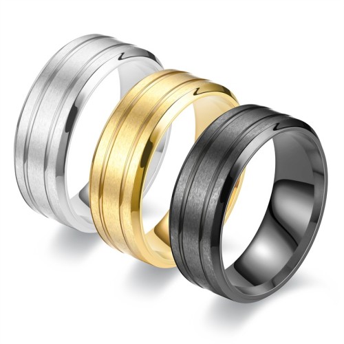 Frosted Ring Upgrade Your Style with This Masculine and Stylish Men's Stainless Steel Ring