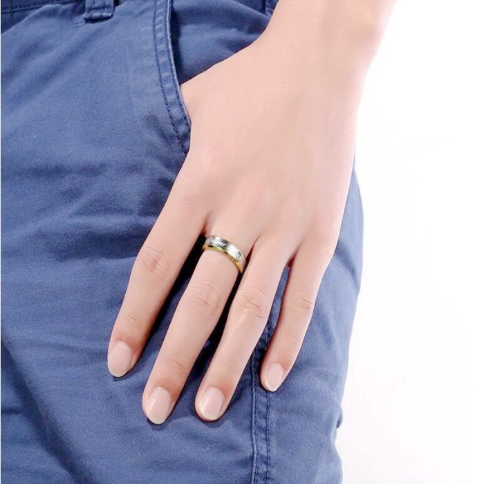 Vintage Women  Forever LOVE Men's Stainless Steel Ring  - Ideal for The Explorer In You