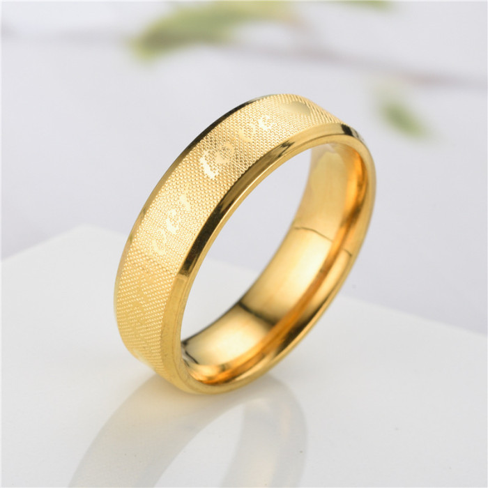 Minimalist Forever LOVE Men's Stainless Steel Ring with Satin Finish - Ideal for The Understated Man
