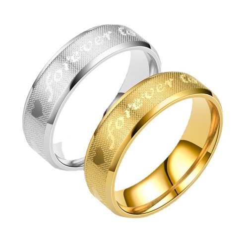 Minimalist Forever LOVE Men's Stainless Steel Ring with Satin Finish - Ideal for The Understated Man