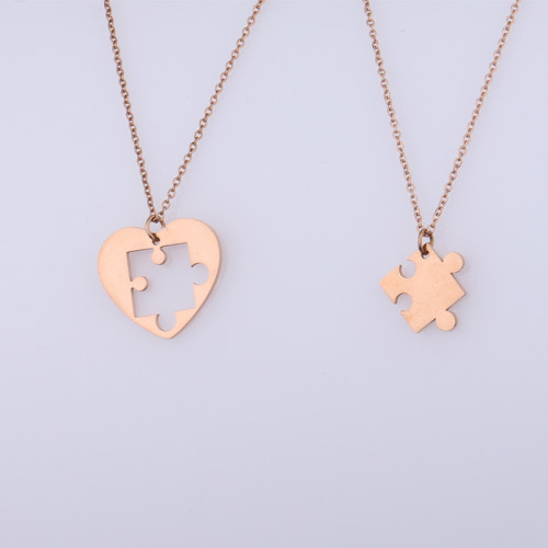 puzzle necklace men and women romantic love necklace