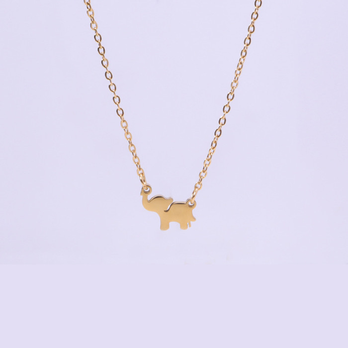 Stainless Steel Elephant Personalized Necklace