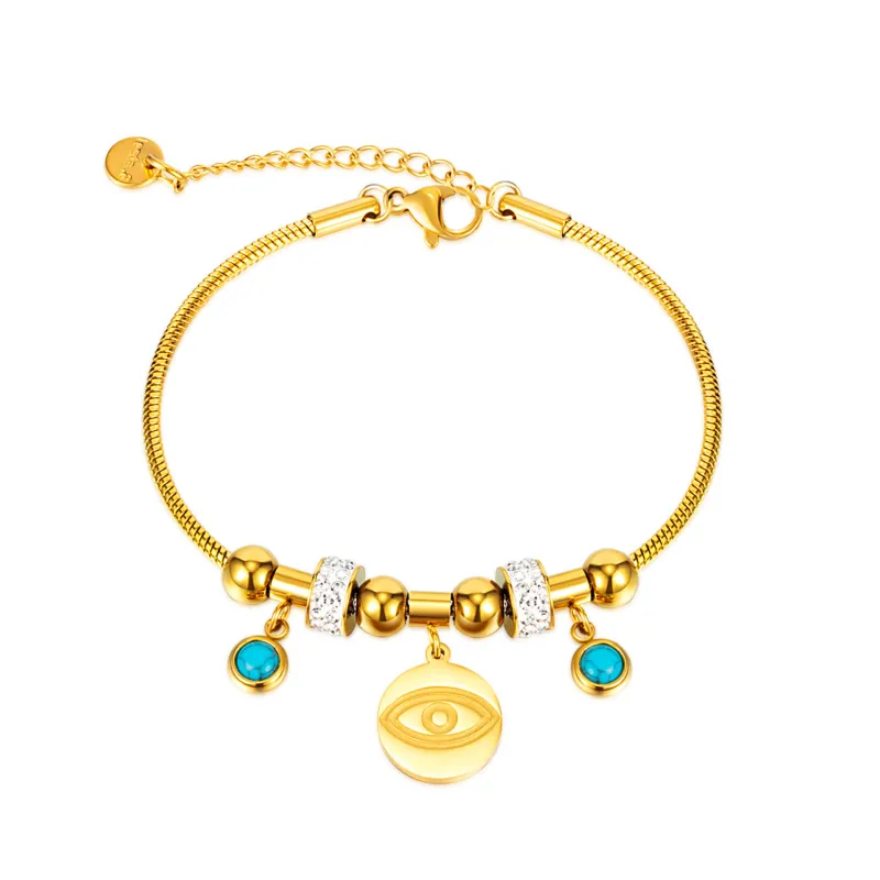 The Ins Wind Personality Devil's Eye Hand Jewelry Wholesale Stainless Steel Snake Bracelet Women