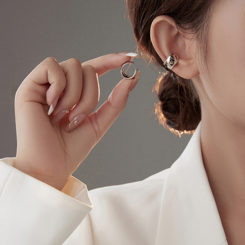 Personalized Minimalist Ins Glossy Ear Clips Earring Women