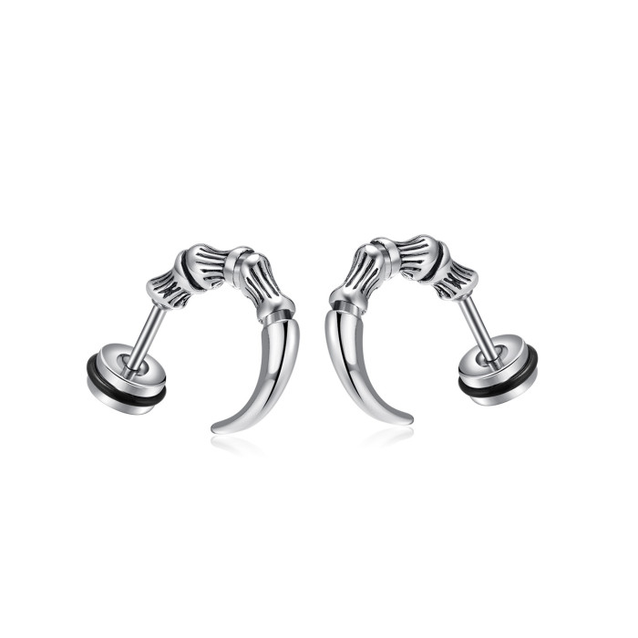 Eagle Claw Titanium Steel Earrings Street Vintage Style Men's Earrings