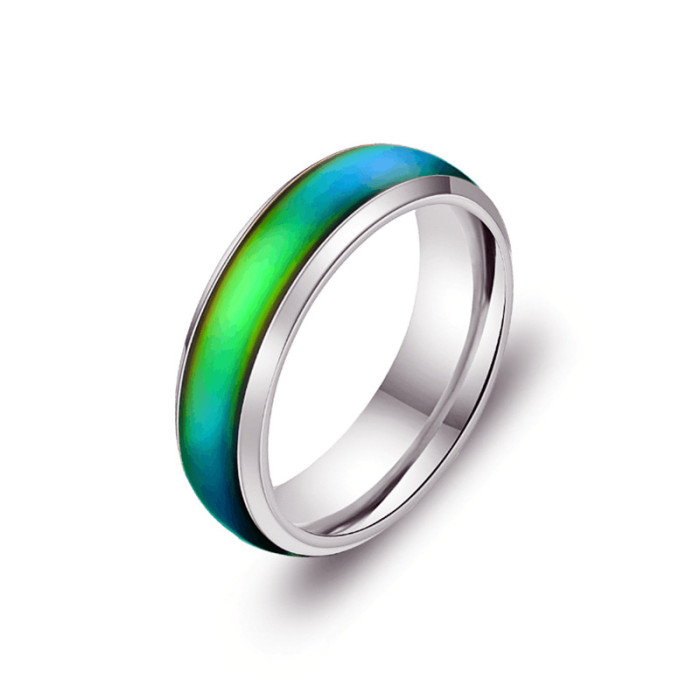 Temperature Sensitive Color Change Ring Shang Dazzling Color Couple Ring