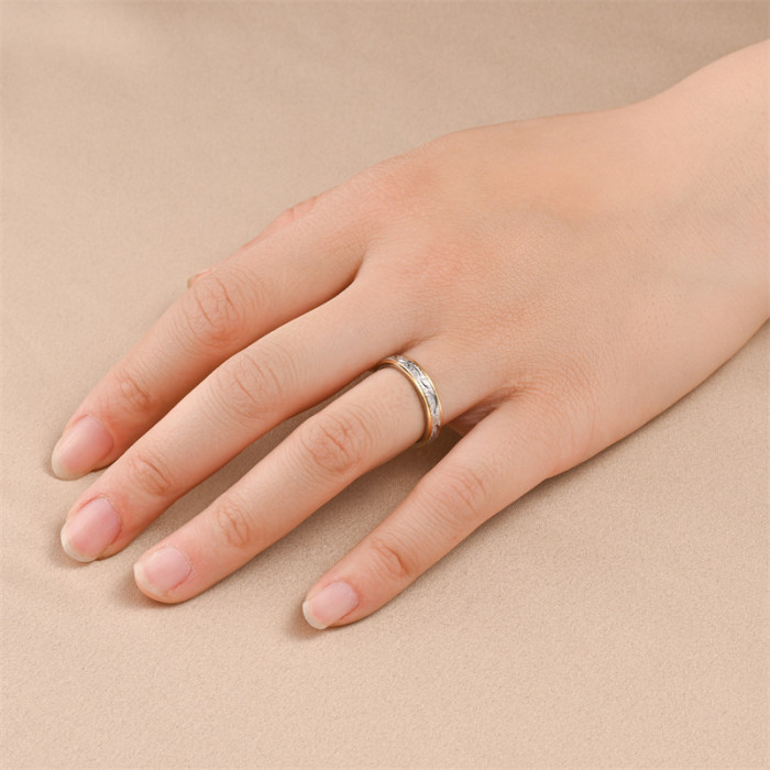 Titanium Steel Couple Rings for Women Without Fading Ring
