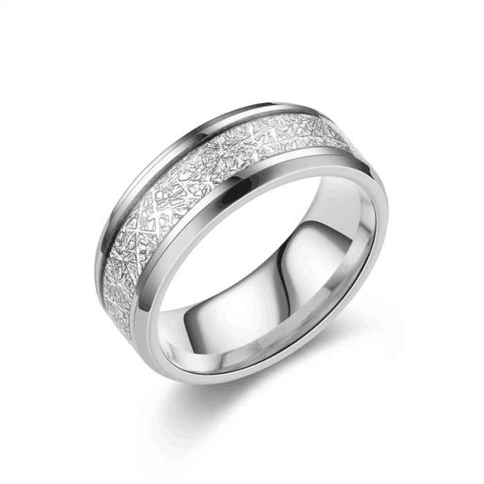 Titanium Steel Fog Pattern Ring for Women
