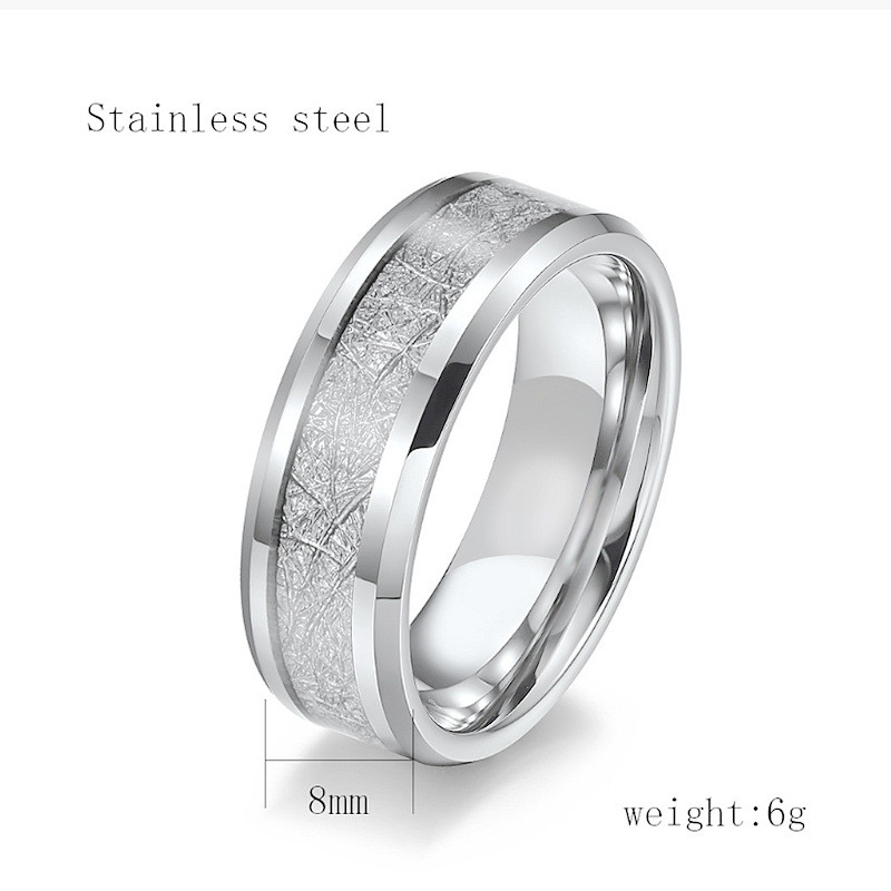 Titanium Steel Fog Pattern Ring for Women