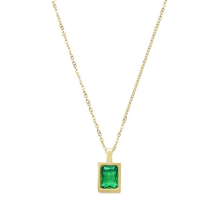 Popular Trendy Chains Necklaces With Red Zirconia Simple Design Fashion Pendant Necklaces For Any Occasions
