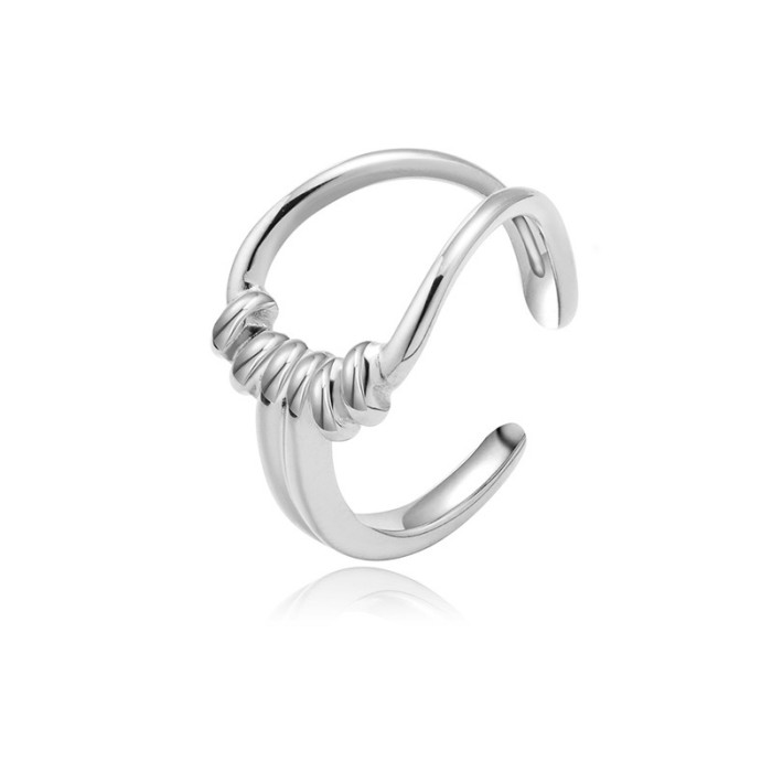 Unique Irregular Opening Cocktail Ring Adjustable Golden Rings For Women Finger Ring 2023 Accessories Party Jewelry Wholesale