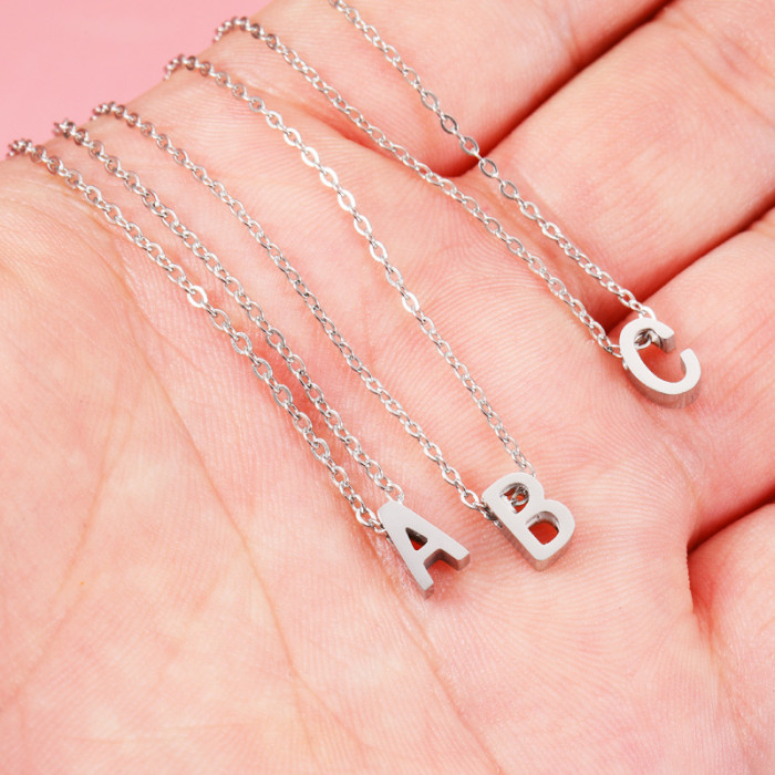 Stainless Steel 26 Letters of The Alphabet Necklace