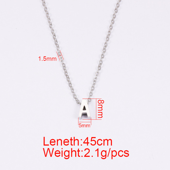 Stainless Steel 26 Letters of The Alphabet Necklace