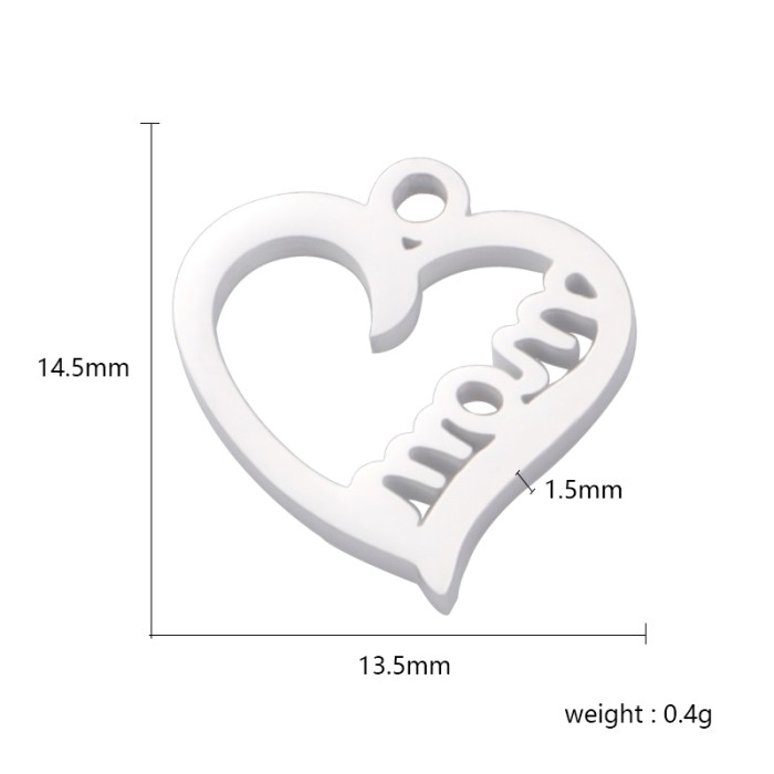 Stainless Steel Commemorative Mother's Day Gift Jewelry DIY Accessories