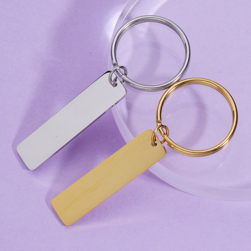 Stainless Steel Hangtags Can Be Engraved Logo Keychain