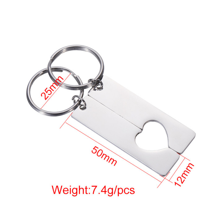Stainless Steel Love Set Tag Keychain