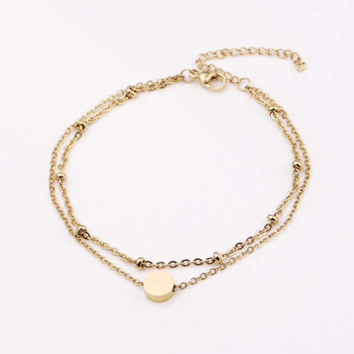 Stainless Steel Bracelet Geometric Fashion Anklet