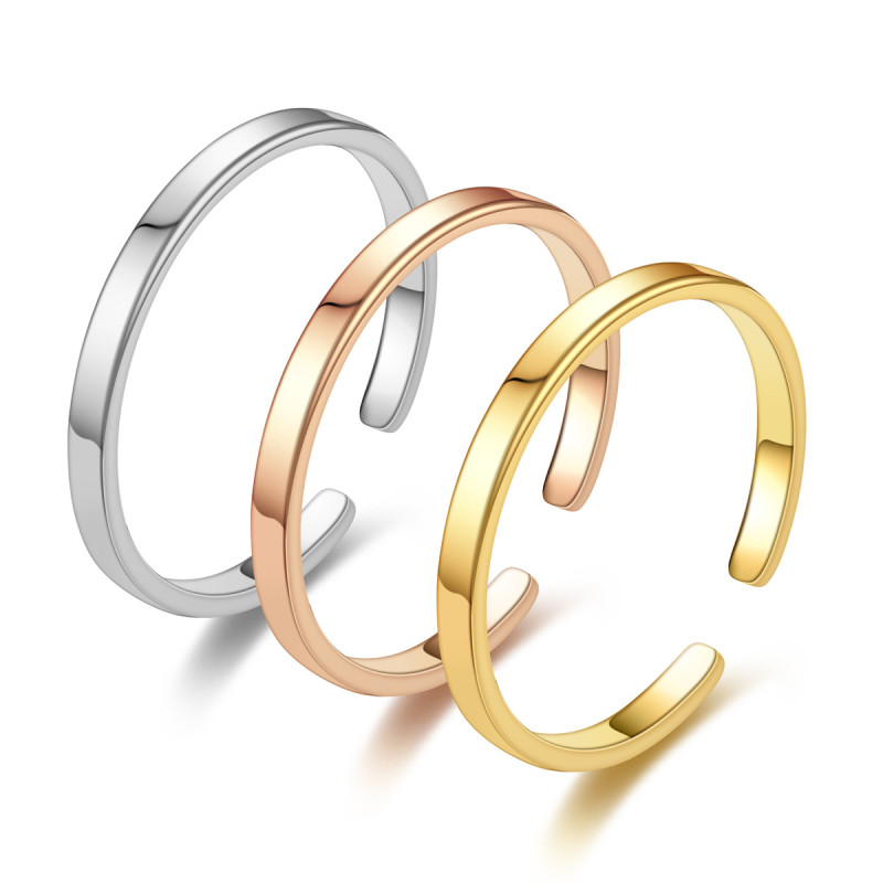Adjust Titanium Steel Ring Men Stainless Steel Couple Ring