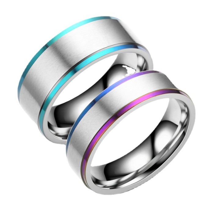 Fashion  Two-color Titanium Steel Ring