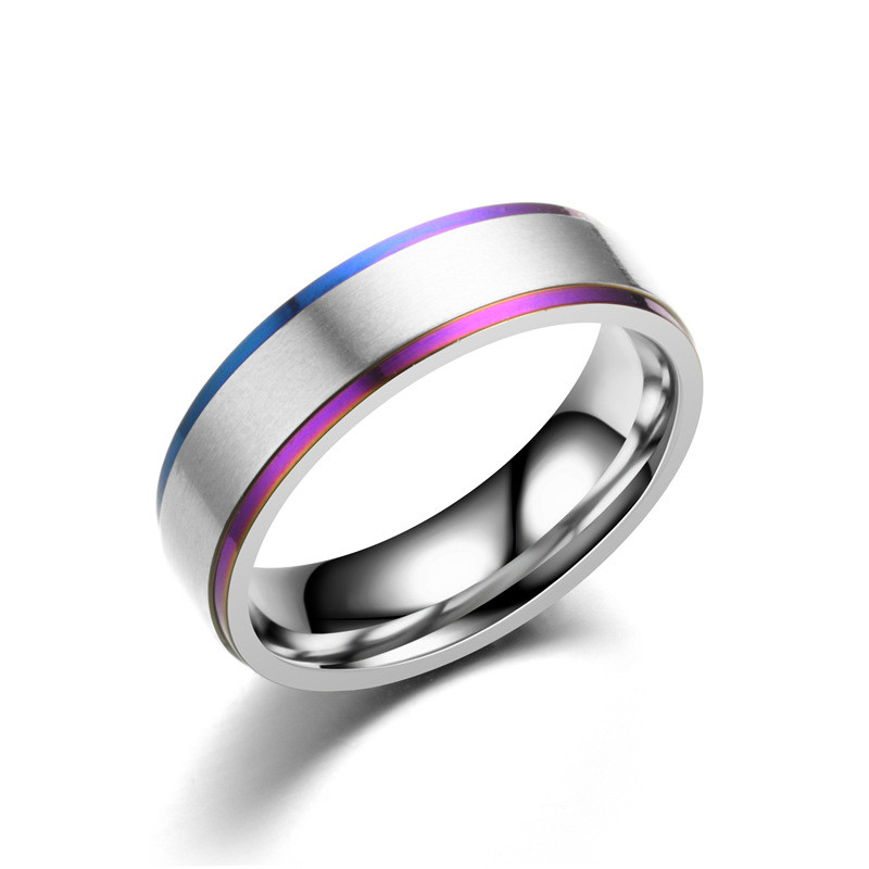 Fashion  Two-color Titanium Steel Ring