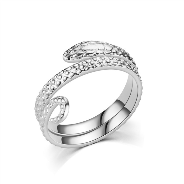 Open End Titanium Ring Snake Ring