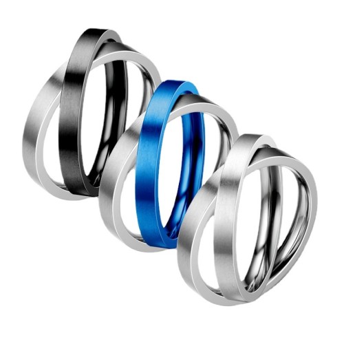 Decompression Spin Double Ring Turning Ring Stainless Steel Couple Ring