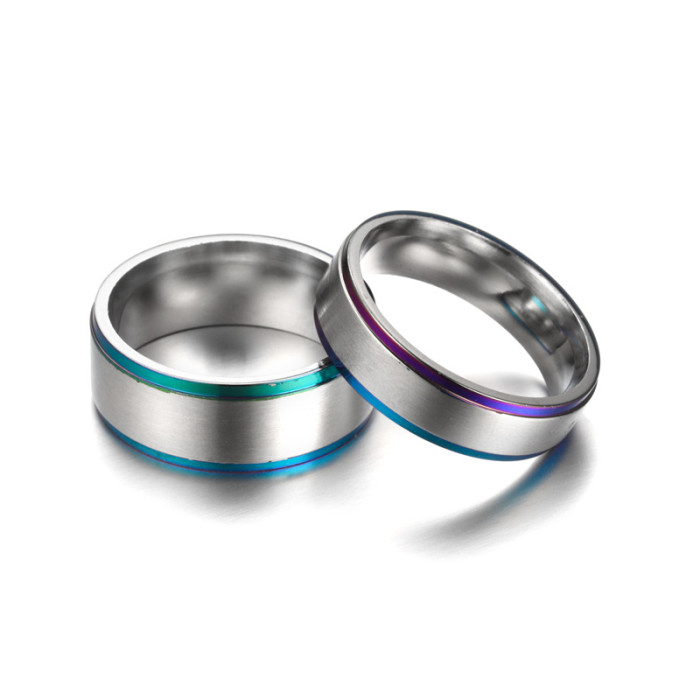 Fashion  Two-color Titanium Steel Ring