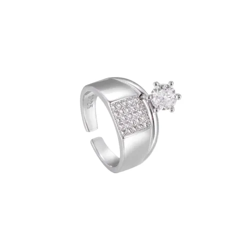 Zircon Personalized Adjustable Opening Women's Ring