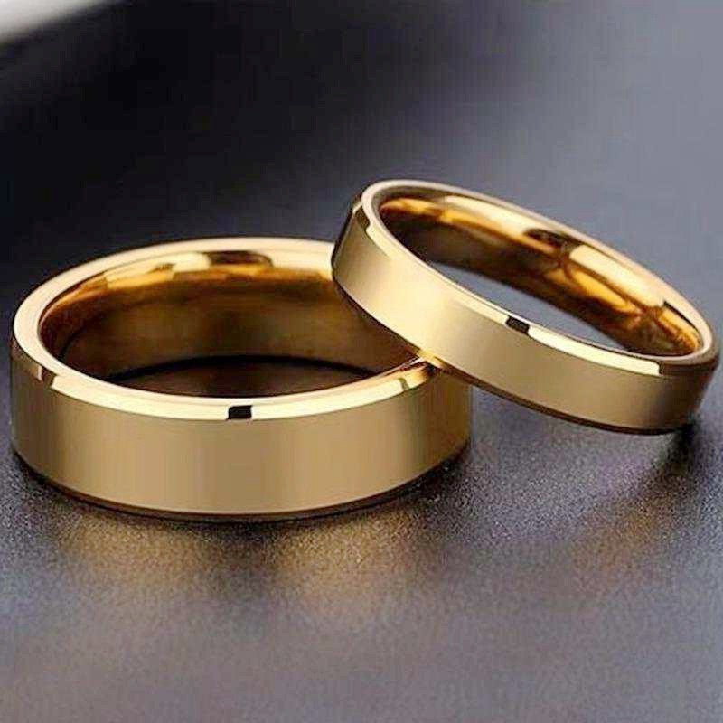 Titanium Steel Couple Ring Simple Polished Stainless Steel Ring