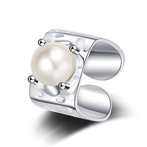 Pearls Personalized Adjustable Opening Women's wedding  Ring