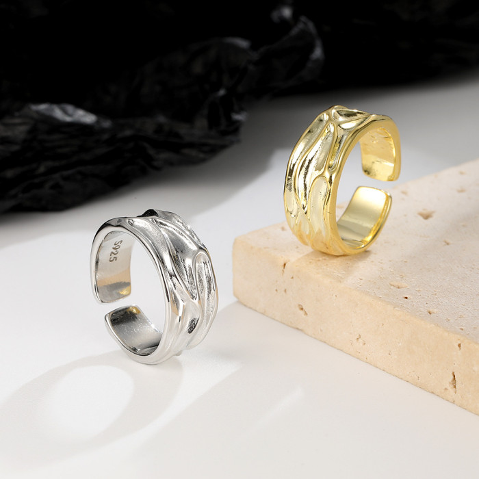 Exaggerated Volcanic Lava Elements Personalized Adjustable Opening Women's Ring