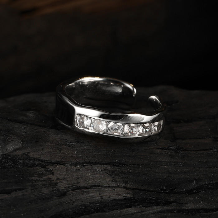 Dripping Zircon Personalized Adjustable Opening Women's Ring