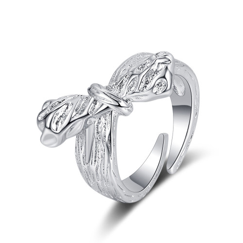 Simple Bow Tie Personalized Adjustable Opening Women's Ring