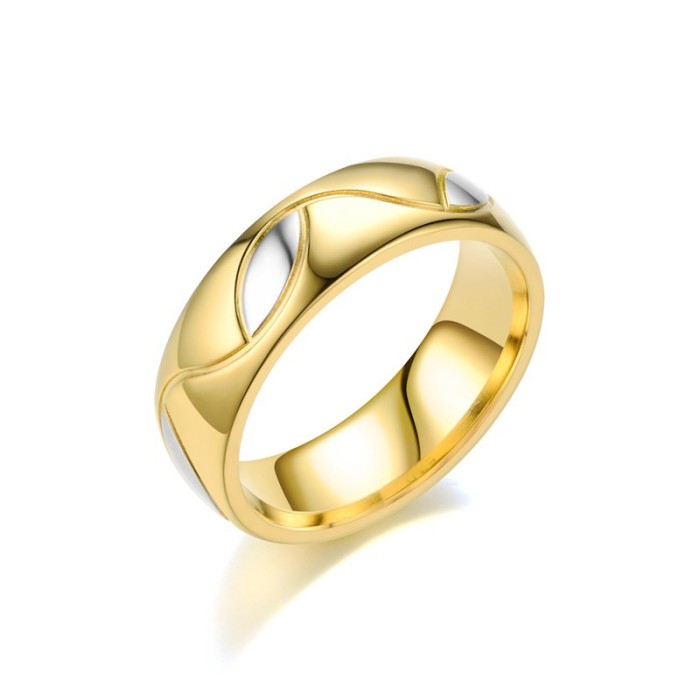 Titanium Steel Ring Diamond Couple Ring