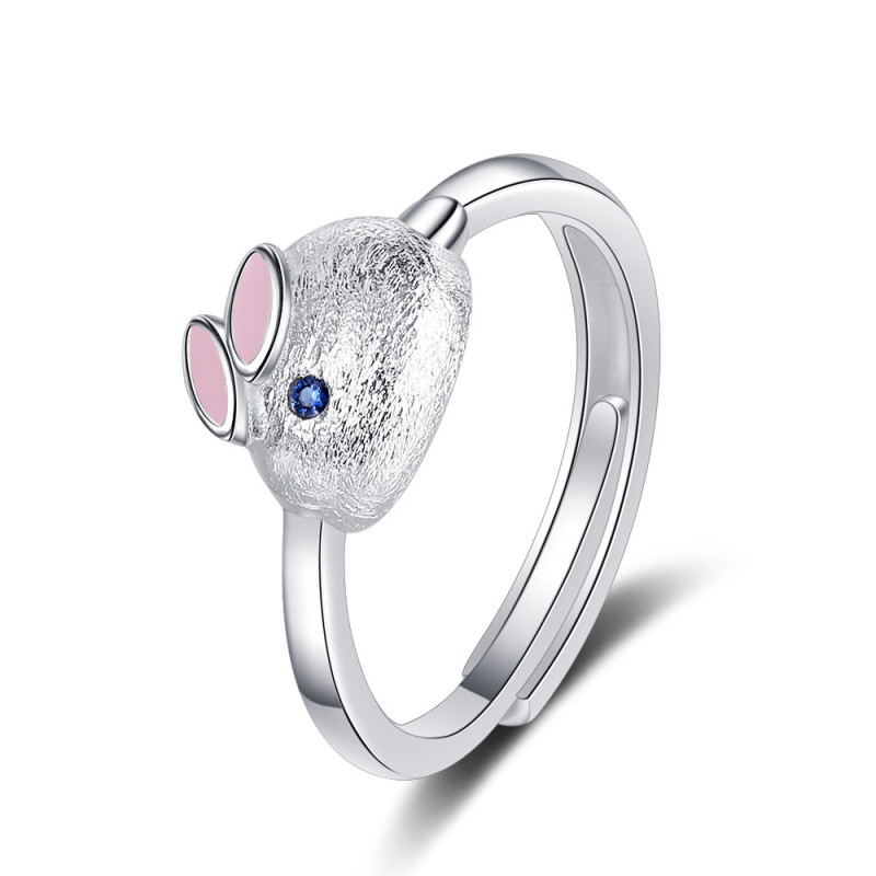 Fashion Ins Bunny Personalized Adjustable Opening Women's Ring