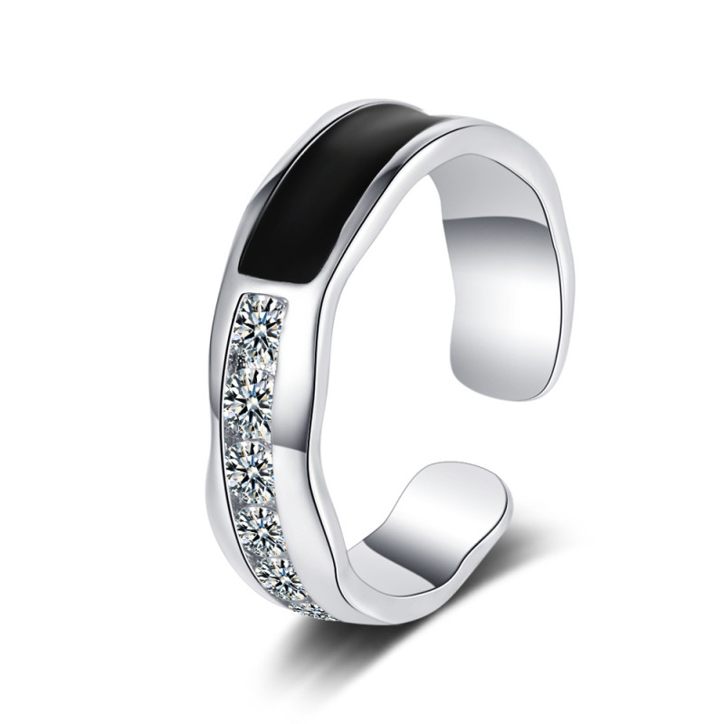 Dripping Zircon Personalized Adjustable Opening Women's Ring