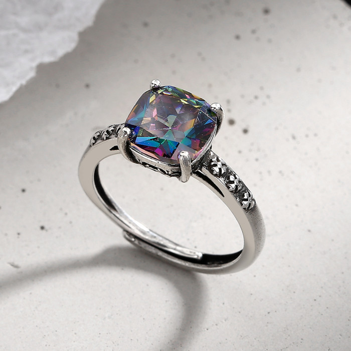 Retro Personalized Adjustable Opening Women's Ring