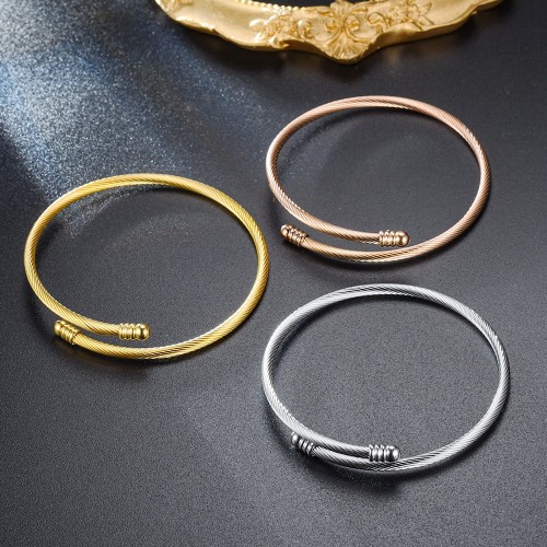 Open Titanium Steel Bracelet  Women Fashion Bracelet