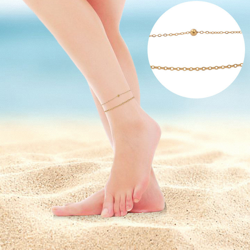 Stainless Steel Cross Chain Simple Fashion Beach Anklet