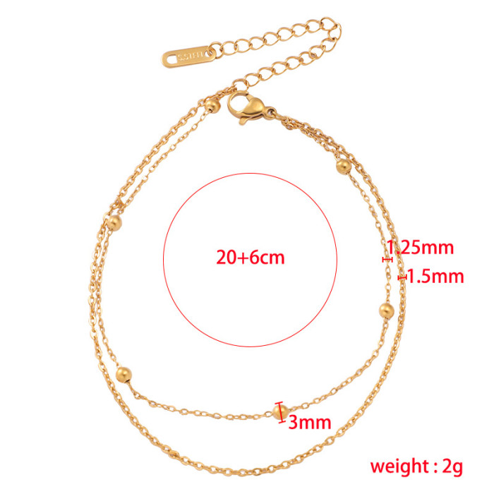 Stainless Steel Cross Chain Simple Fashion Beach Anklet