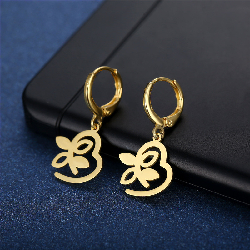 Tree Branches Love  Drop Earrings Women Gold Color Stainless Steel Earrings Fashion Bohemian Jewelry Birthday Gift