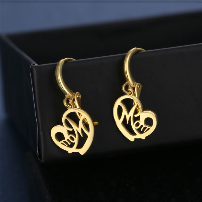 Stainless Steel Heart Huggie Earrings Stylish Metal Love Hoop Earrings for Women Girlfriend Gift