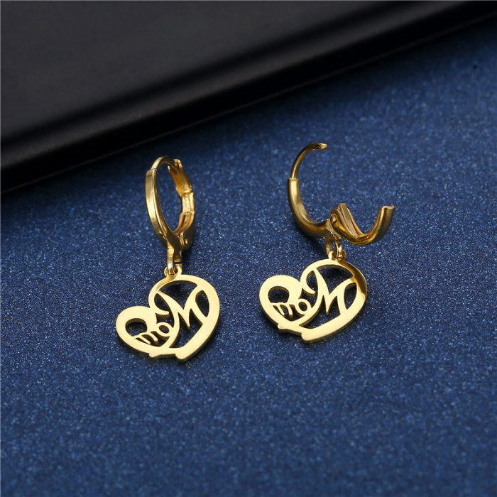 Stainless Steel Heart Huggie Earrings Stylish Metal Love Hoop Earrings for Women Girlfriend Gift