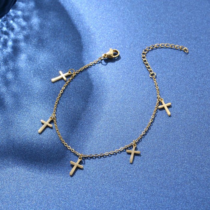 Stainless Steel Bracelets Cross Classic Fashion Style  Layer Bracelet For Women Fine Fashion Jewelry Wedding Friends Gifts