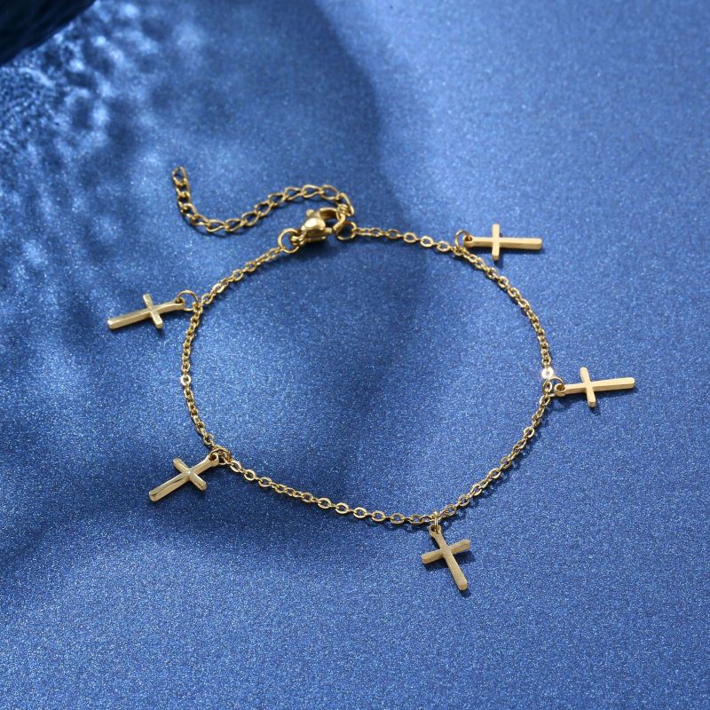 Stainless Steel Bracelets Cross Classic Fashion Style  Layer Bracelet For Women Fine Fashion Jewelry Wedding Friends Gifts