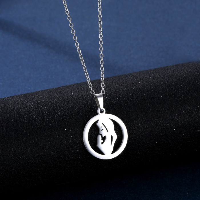 Family Mom Pendant Necklace Mother Day Necklace Stainless Steel Jewelry For Women Maternal Pregnant Earrings Love Gifts