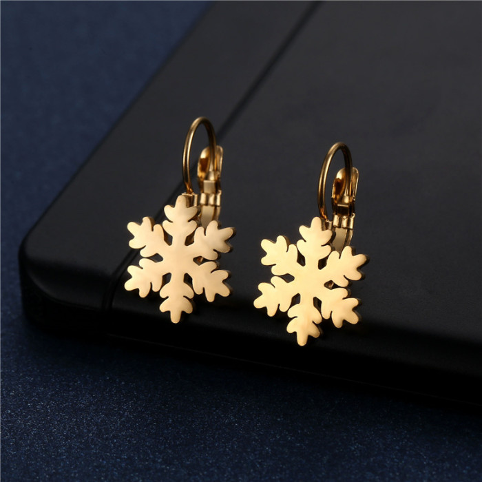 Drop Earrings for Women Gold Color Stainless Steel Love Heart Earrings Trend Waterproof Jewelry Gifts Bijou