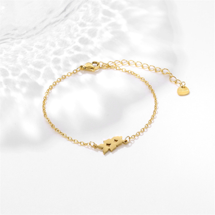 Stainless Steel Bracelet for Women Bracelet Chain Charm Heart Tree Pendant Bracelet Jewelry, Necklaces