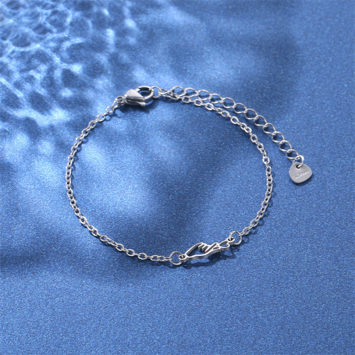 Fashion Stainless Steel Chain Bracelet for Women Heart Cross Butterfly Pendant Bangles Party Jewelry Accessories Gift...