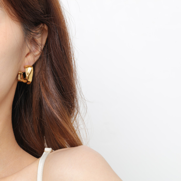 Vintage Stainless Steel Geometric Hoop Earrings for Women Personalized  Earrings Party Jewelry Gift